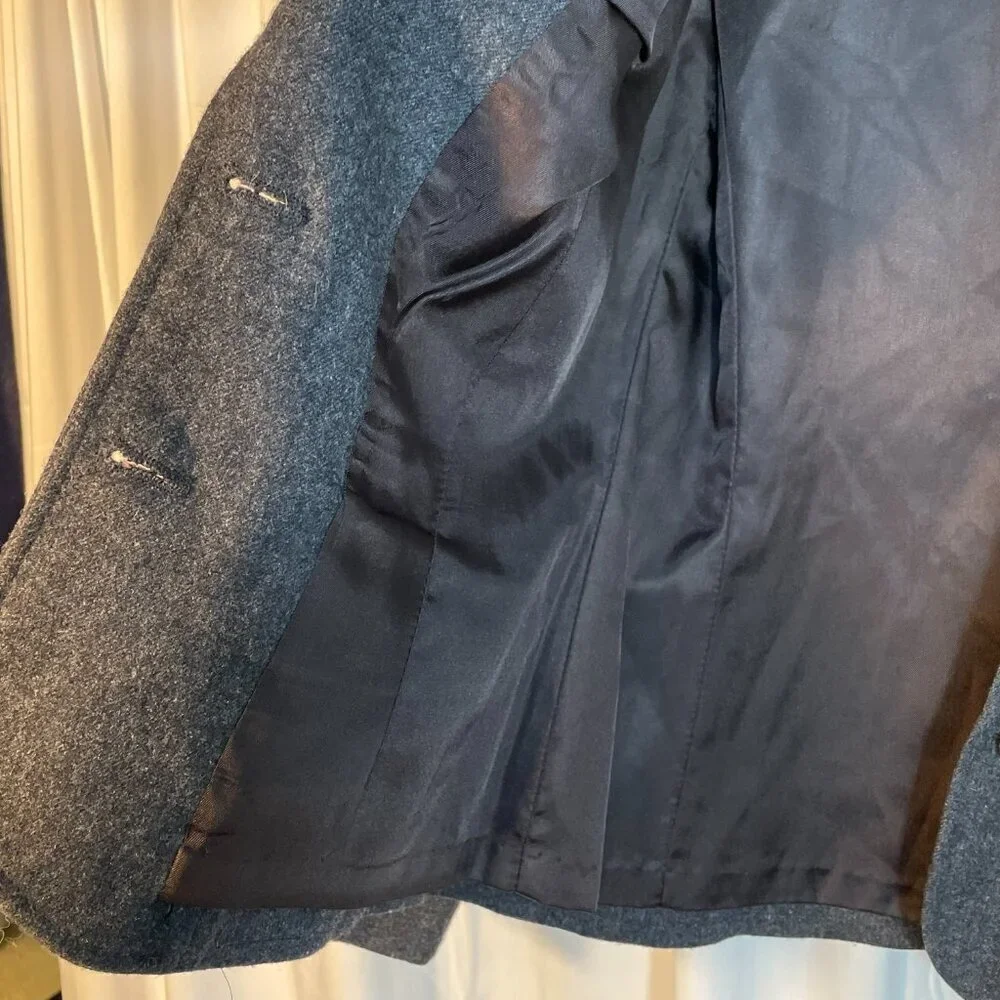 Vintage Young Pendleton Wool Blazer Youth L Heritage Tailored Jacket Charcoal